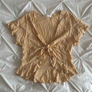 3 for $10 | potter's pot striped ruffle blouse
